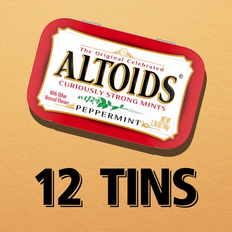 ALTOIDS Peppermint Mints, 1.76 oz (Pack of 12)