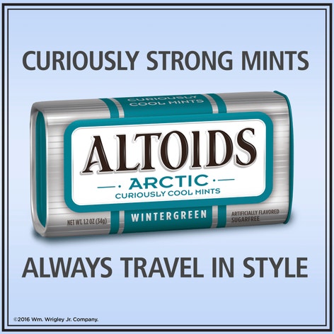 ALTOIDS Arctic Wintergreen Sugarfree Mints, 1.2 oz (Pack of 8)