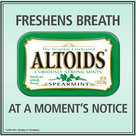 ALTOIDS Spearmint Mints Single Pack, 1.76 oz.