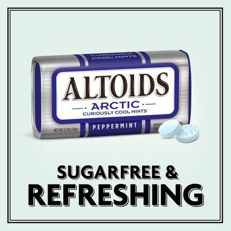 ALTOIDS Arctic Peppermint Sugarfree Mints, 1.2 oz (Pack of 8)
