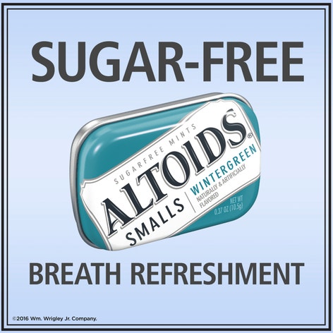 ALTOIDS Smalls Wintergreen Sugarfree Mints, 0.37 oz (Pack of 9)