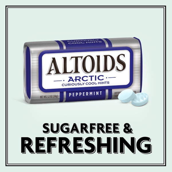 ALTOIDS Arctic Peppermint Sugarfree Mints, 1.2 oz (Pack of 8)