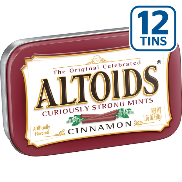 ALTOIDS Cinnamon Mints, 1.76 oz (Pack of 12)