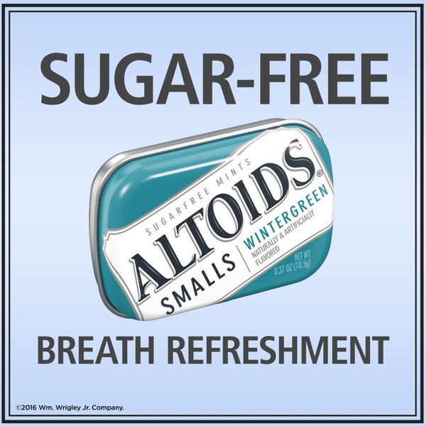 ALTOIDS Smalls Wintergreen Sugarfree Mints, 0.37 oz (Pack of 9)
