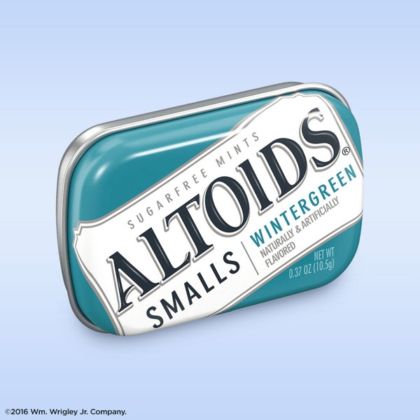 ALTOIDS Smalls Wintergreen Sugarfree Mints, 0.37 oz (Pack of 9)