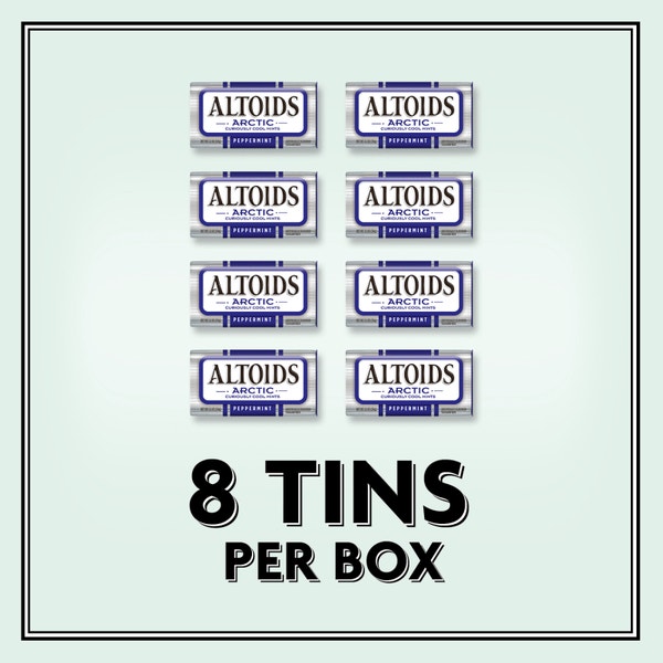 ALTOIDS Arctic Peppermint Sugarfree Mints, 1.2 oz (Pack of 8)