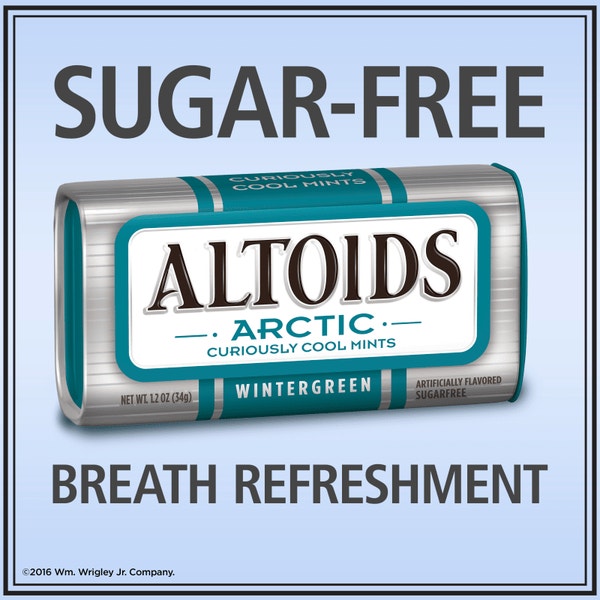 ALTOIDS Arctic Wintergreen Sugarfree Mints, 1.2 oz (Pack of 8)