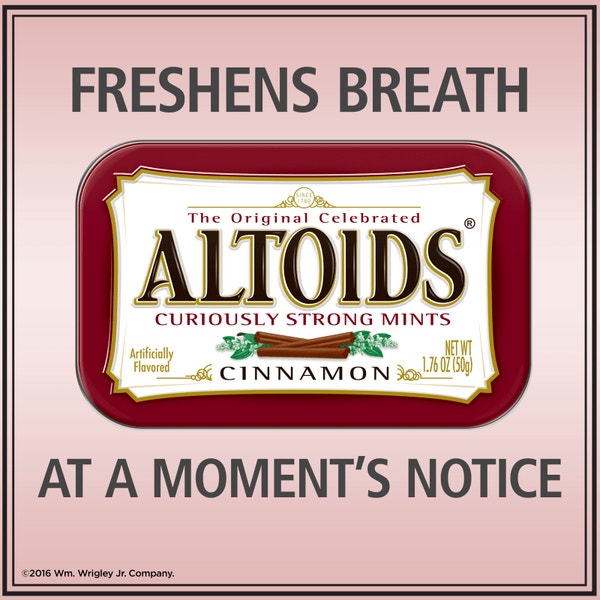 ALTOIDS Cinnamon Mints Single Pack, 1.76 oz