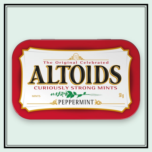 ALTOIDS Classic Peppermint Breath Mints, 1.76 oz Tin