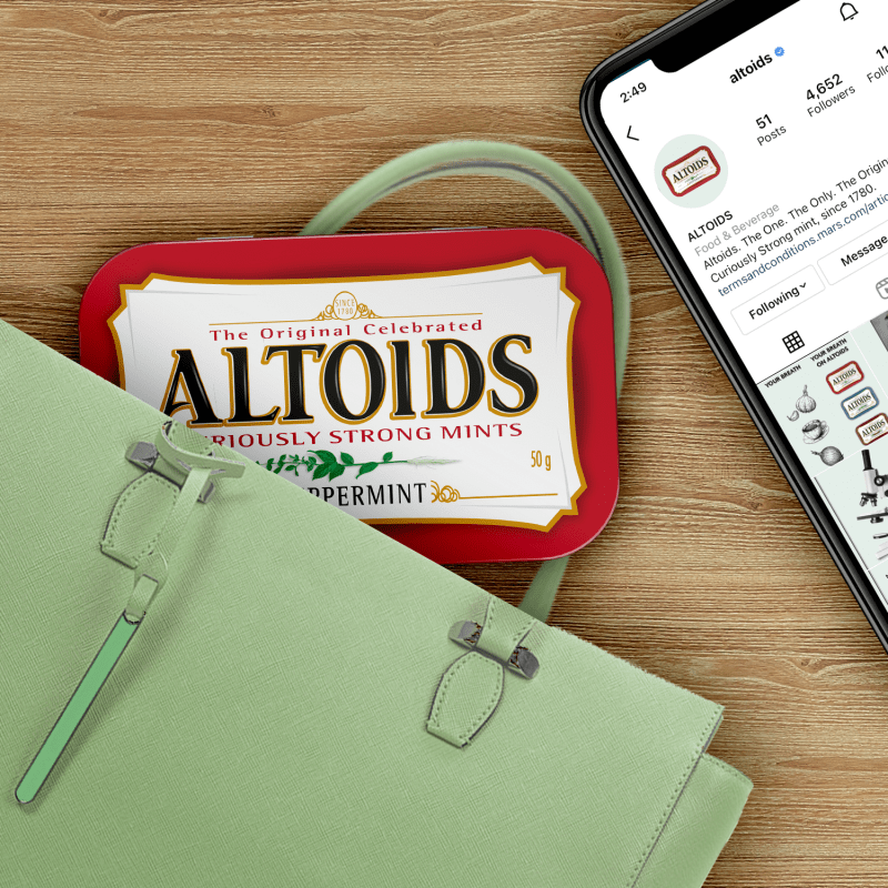 ALTOIDS Classic Peppermint Breath Mints, 1.76 oz Tin ALTOIDS®